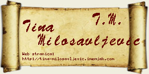 Tina Milosavljević vizit kartica